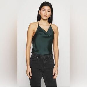 Abercrombie & Fitch Satin Cowl Neck Bodysuitt